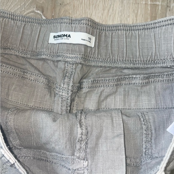 Sonoma High Rise Cargo Ankle Crop Jogger Pants 10 - Picture 8 of 9